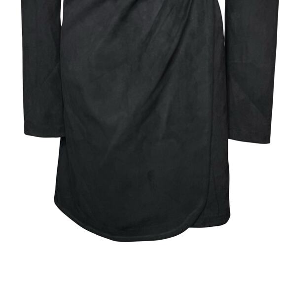 Jason Wu Faux Suede Black Belted Wrap Dress size Small - Picture 3 of 7